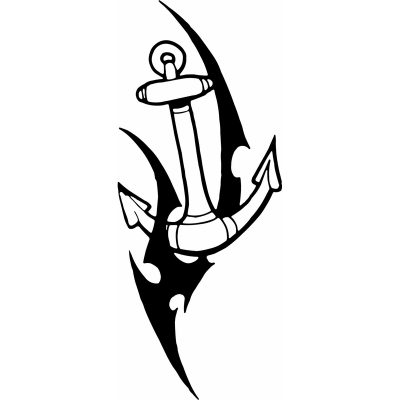 HoosierDecal Cool Anchor Nautical Vinyl Decal for Boat Car Window 24