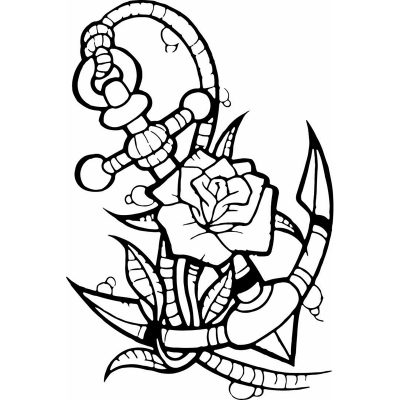 HoosierDecal Cool Anchor Nautical Vinyl Decal for Boat Car Window 25
