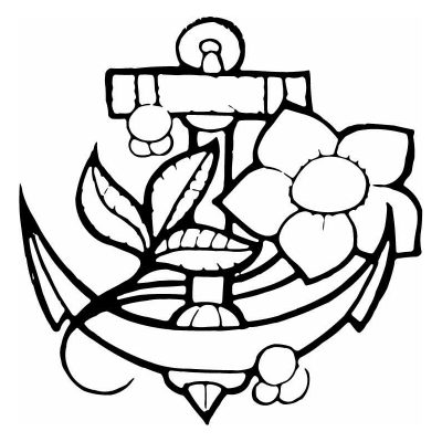 HoosierDecal Cool Anchor Nautical Vinyl Decal for Boat Car Window 27