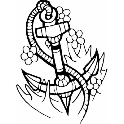 HoosierDecal Cool Anchor Nautical Vinyl Decal for Boat Car Window 28