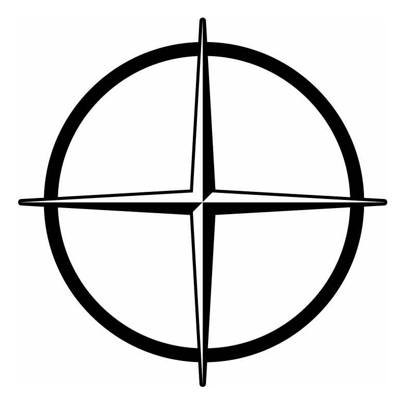 HoosierDecal Cool Compass Nautical Vinyl Decal for Boat Car Window 30