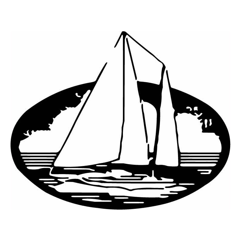 HoosierDecal Cool Sail Boat Nautical Vinyl Decal for Boat Car Window 43
