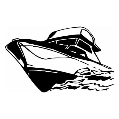HoosierDecal Cool Speed Boat Nautical Vinyl Decal for Boat Car Window 44