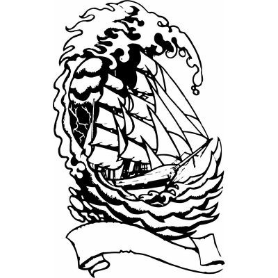 HoosierDecal Cool Ship Nautical Vinyl Decal for Boat Car Window 48