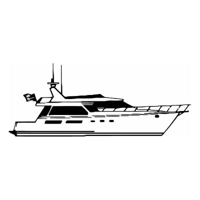 HoosierDecal Cool Yacht Nautical Vinyl Decal for Boat Car Window 49