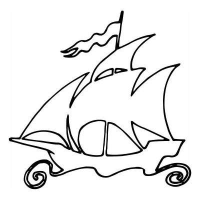 HoosierDecal Cool Ship Nautical Vinyl Decal for Boat Car Window 52