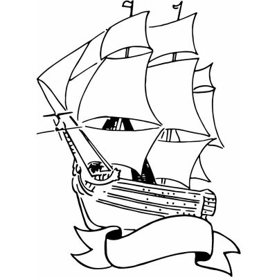 HoosierDecal Cool Ship Nautical Vinyl Decal for Boat Car Window 54