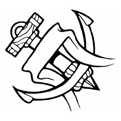 HoosierDecal Cool Anchor Nautical Vinyl Decal for Boat Car Window 57