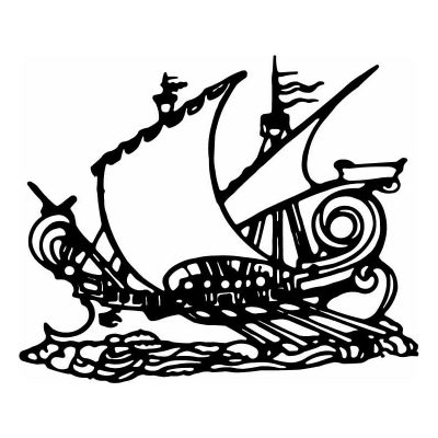 HoosierDecal Cool Ship Nautical Vinyl Decal for Boat Car Window 59
