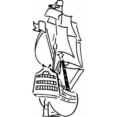 HoosierDecal Cool Ship Nautical Vinyl Decal for Boat Car Window 66