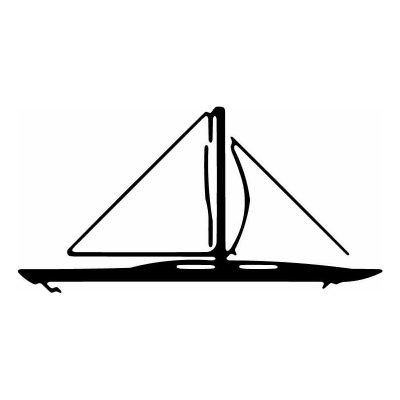 HoosierDecal Cool Sail Boat Nautical Vinyl Decal for Boat Car Window 70