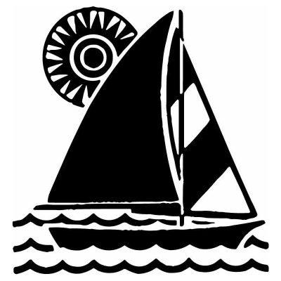 HoosierDecal Cool Sail Boat Nautical Vinyl Decal for Boat Car Window 77