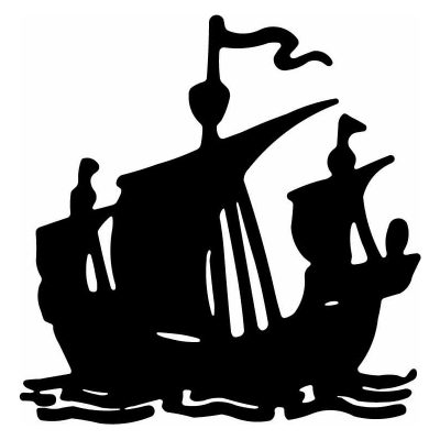 HoosierDecal Cool Old SHip With Sails Nautical Vinyl Decal for Boat Car Window 78