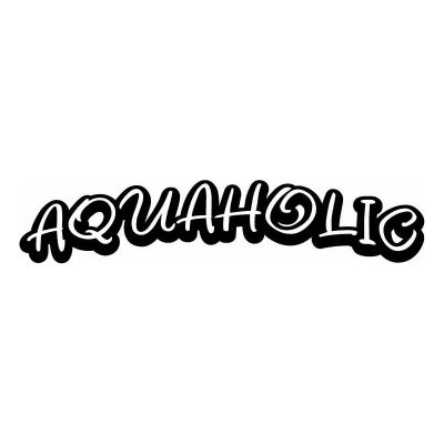 HoosierDecal Cool Aquaholic Nautical Vinyl Decal for Boat Car Window 79