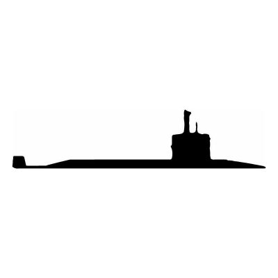 HoosierDecal Cool Submarine Nautical Vinyl Decal for Boat Car Window 84