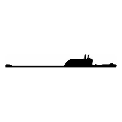HoosierDecal Cool Submarine Nautical Vinyl Decal for Boat Car Window