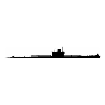 HoosierDecal Cool Submarine Nautical Vinyl Decal for Boat Car Window 88