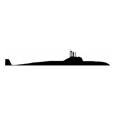 HoosierDecal Cool Submarine Nautical Vinyl Decal for Boat Car Window 93