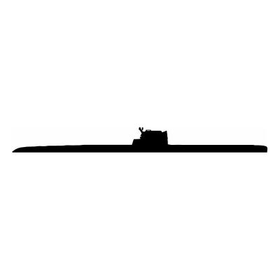 HoosierDecal Cool Submarine Nautical Vinyl Decal for Boat Car Window 95