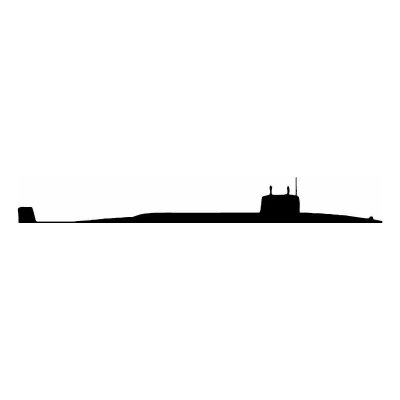 HoosierDecal Cool Submarine Nautical Vinyl Decal for Boat Car Window 96