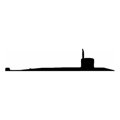 HoosierDecal Cool Submarine Nautical Vinyl Decal for Boat Car Window 98