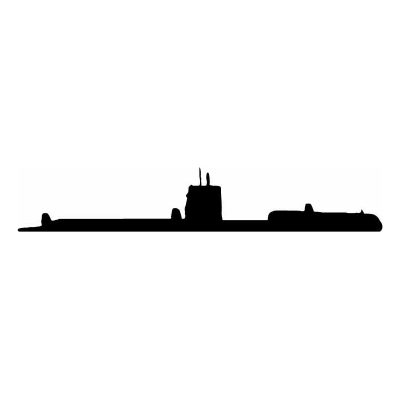 HoosierDecal Cool Submarine Nautical Vinyl Decal for Boat Car Window 99