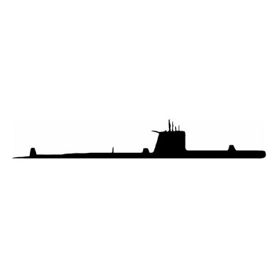 HoosierDecal Cool Submarine Nautical Vinyl Decal for Boat Car Window 100