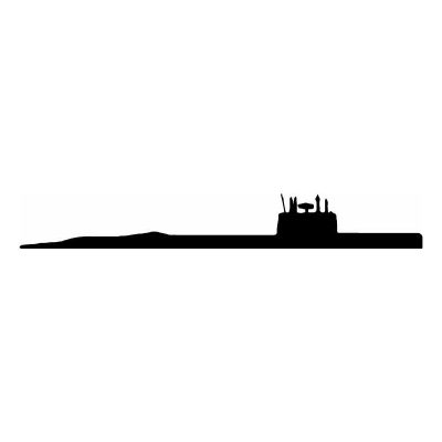 HoosierDecal Cool Submarine Nautical Vinyl Decal for Boat Car Window 103