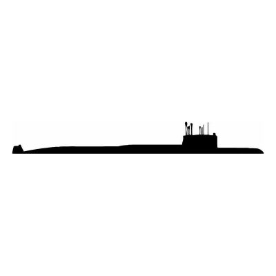 HoosierDecal Cool Submarine Nautical Vinyl Decal for Boat Car Window 105