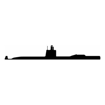HoosierDecal Cool Submarine Nautical Vinyl Decal for Boat Car Window 106