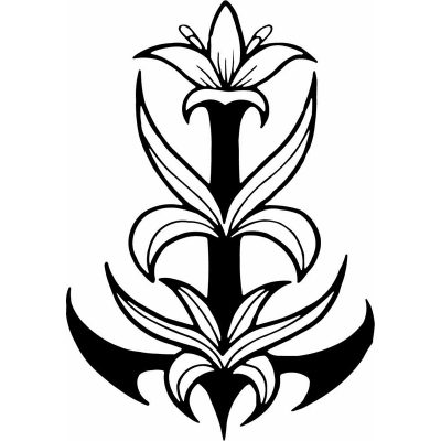 HoosierDecal Cool Anchor Nautical Vinyl Decal for Boat Car Window 114