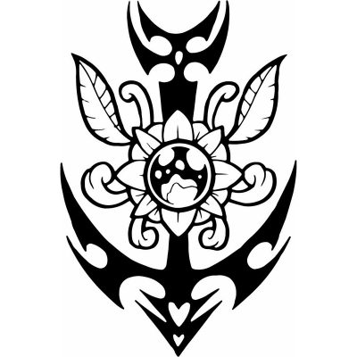 HoosierDecal Cool Anchor Nautical Vinyl Decal for Boat Car Window 116