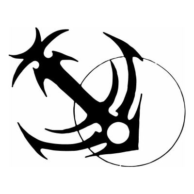 HoosierDecal Cool Anchor Nautical Vinyl Decal for Boat Car Window 119