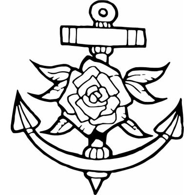 HoosierDecal Cool Anchor Nautical Vinyl Decal for Boat Car Window 120
