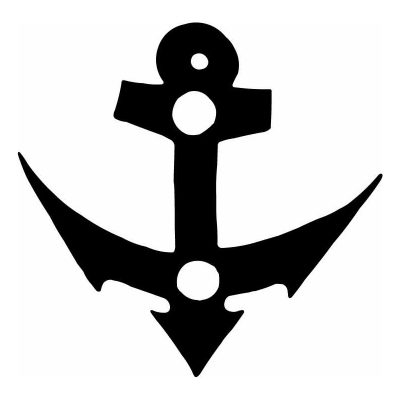 HoosierDecal Cool Anchor Nautical Vinyl Decal for Boat Car Window 129