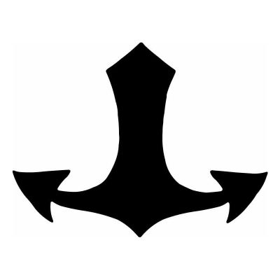 HoosierDecal Cool Anchor Nautical Vinyl Decal for Boat Car Window 133