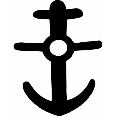 HoosierDecal Cool Anchor Nautical Vinyl Decal for Boat Car Window 134