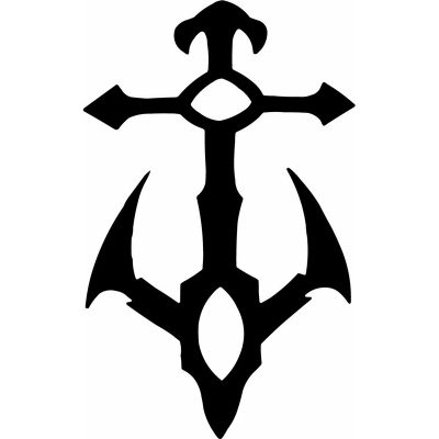 HoosierDecal Cool Anchor Nautical Vinyl Decal for Boat Car Window 135