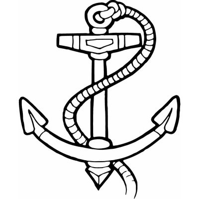 HoosierDecal Cool Anchor Nautical Vinyl Decal for Boat Car Window 138