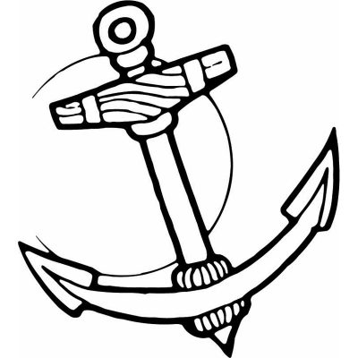 HoosierDecal Cool Anchor Nautical Vinyl Decal for Boat Car Window 140