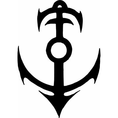 HoosierDecal Cool Anchor Nautical Vinyl Decal for Boat Car Window 141