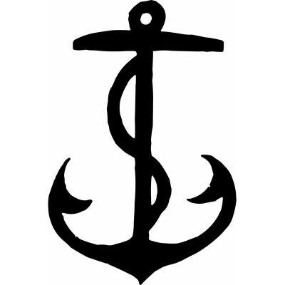HoosierDecal Cool Anchor Nautical Vinyl Decal for Boat Car Window 145