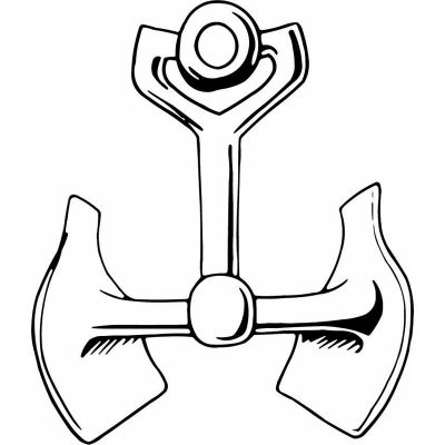 HoosierDecal Cool Anchor Nautical Vinyl Decal for Boat Car Window150