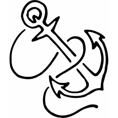 HoosierDecal Cool Anchor Nautical Vinyl Decal for Boat Car Window 164