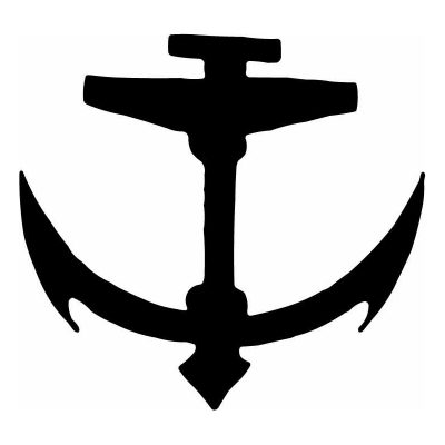HoosierDecal Cool Anchor Nautical Vinyl Decal for Boat Car Window 165