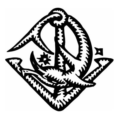 HoosierDecal Cool Anchor Nautical Vinyl Decal for Boat Car Window 168