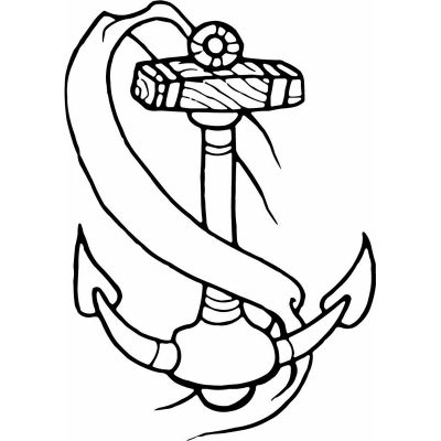 HoosierDecal Cool Anchor Nautical Vinyl Decal for Boat Car Window 175