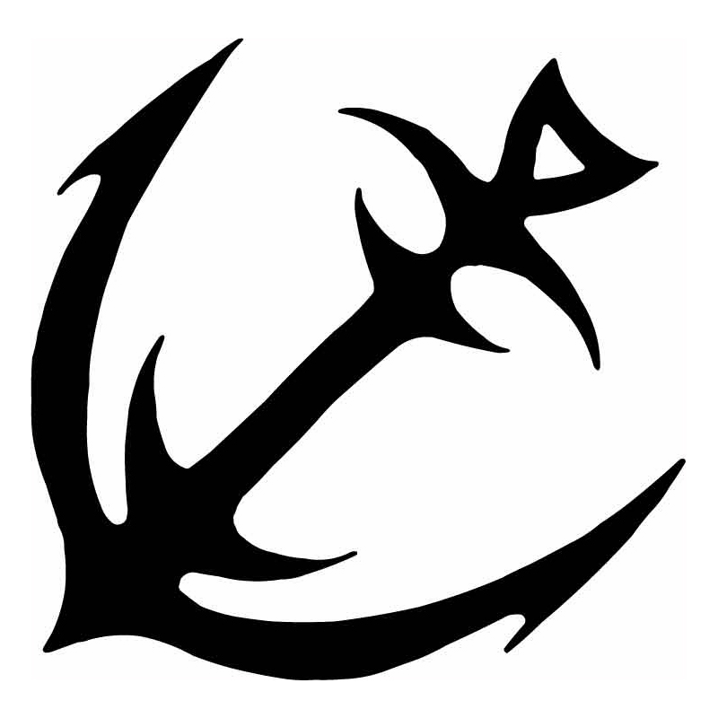 HoosierDecal Cool Anchor Nautical Vinyl Decal for Boat Car Window 178