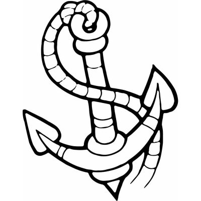 HoosierDecal Cool Anchor Nautical Vinyl Decal for Boat Car Window 183