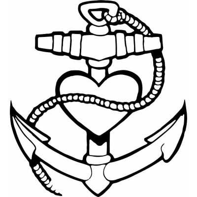 HoosierDecal Cool Anchor Nautical Vinyl Decal for Boat Car Window 188